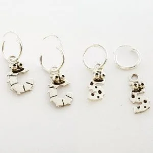 Sterling Silver Sleepers with Sterling Silver Initial Attachments.