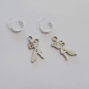 Sterling Silver Sleepers with Sterling Silver Fairy Attachments.