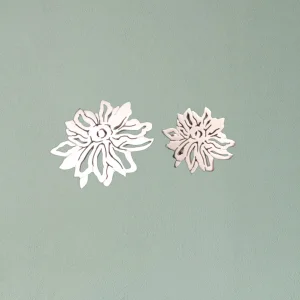 Sterling Silver Dahlias Stud Earrings