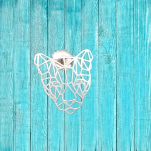 Geometric Leopard Stud Earrings
