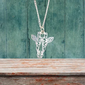 Geometric Giraffe Pendant and Chain
