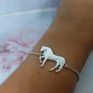 Sterling Silver Personalised Horse Bracelet