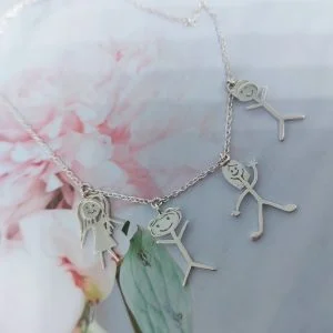 Sterling Silver Personalised Kids Art Neck-piece