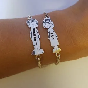 Sterling Silver Personalised Boy / Girl Bracelet