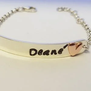Sterling Silver Personalised ID Bracelet 4