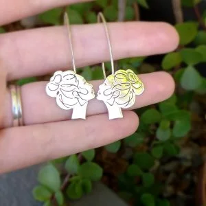Sterling Silver Hanging Lady Earrings