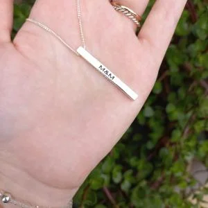 Sterling Silver Bar Pendant